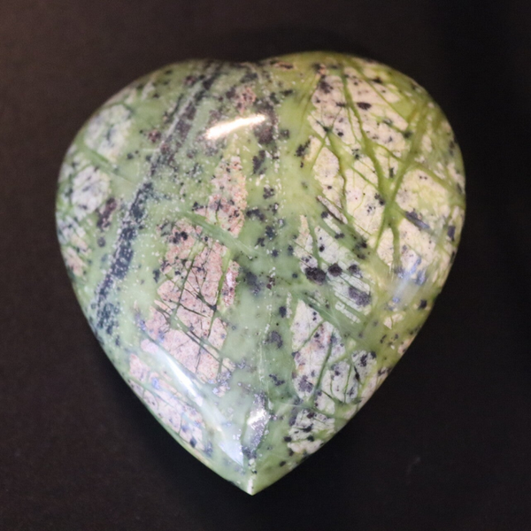 Knuffelsteen Hartvormig Groene Serpentijn 6cm