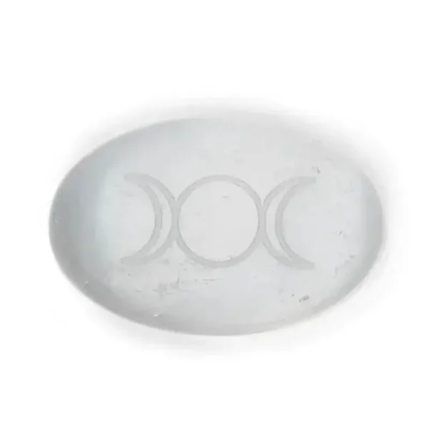 Knuffelsteen Seleniet (Satijnspaat) Godin Symbool 6cm
