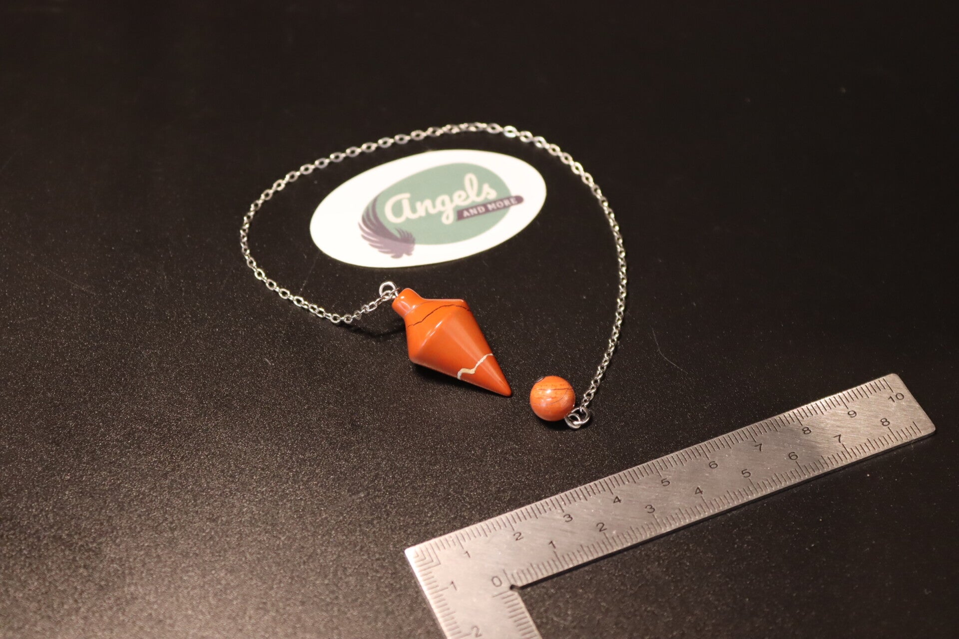 Pendel Rode Jaspis Kegel 3cm