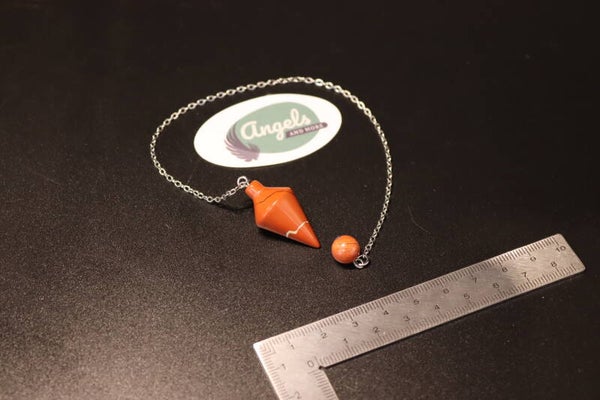 Pendel Rode Jaspis Kegel 3cm