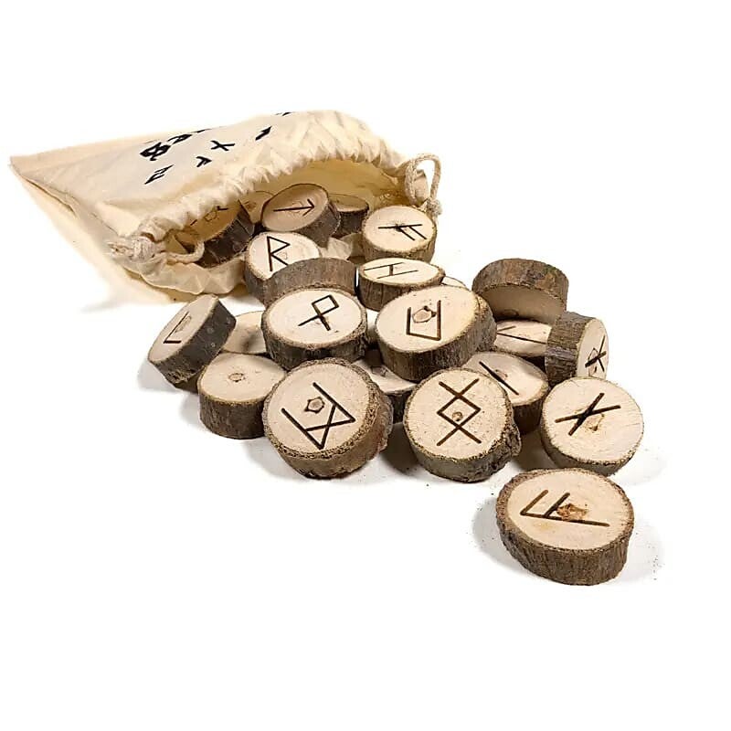 Runen Orakelspel hout/ katoen