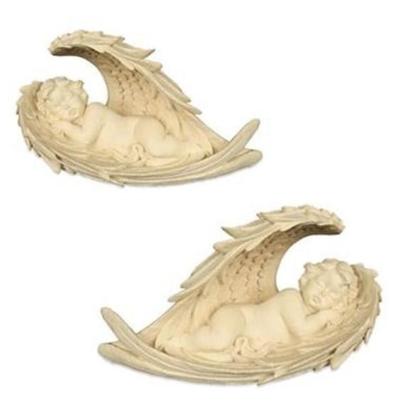Sleeping Angel in Wings pair 9cm