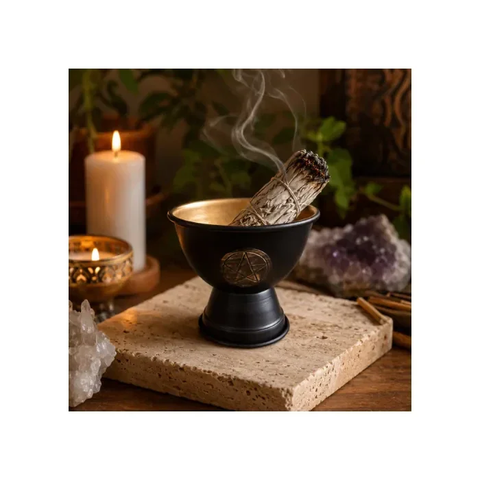 Smudge bowl Pentagram 11x10cm koper