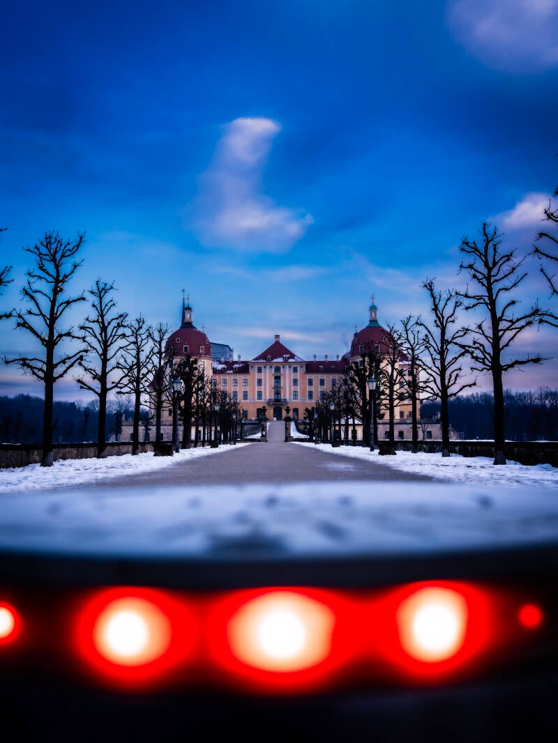 Schloss Moritzburg über Poller