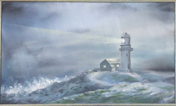 Leuchtturm bei Sturm