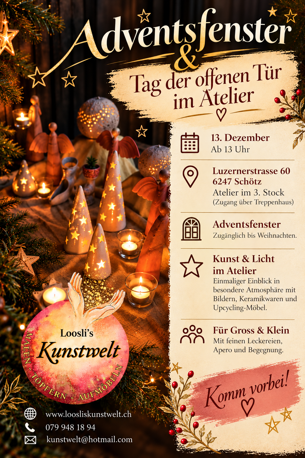 Adventsfenster und Tag der offenen Tür am 13. Dezember 2026