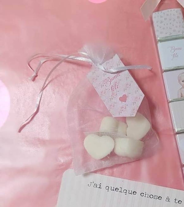 sache organza et 4 fondants parfumés