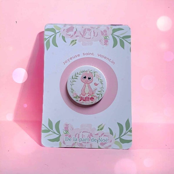 carte remerciement et miroir ou porte clef