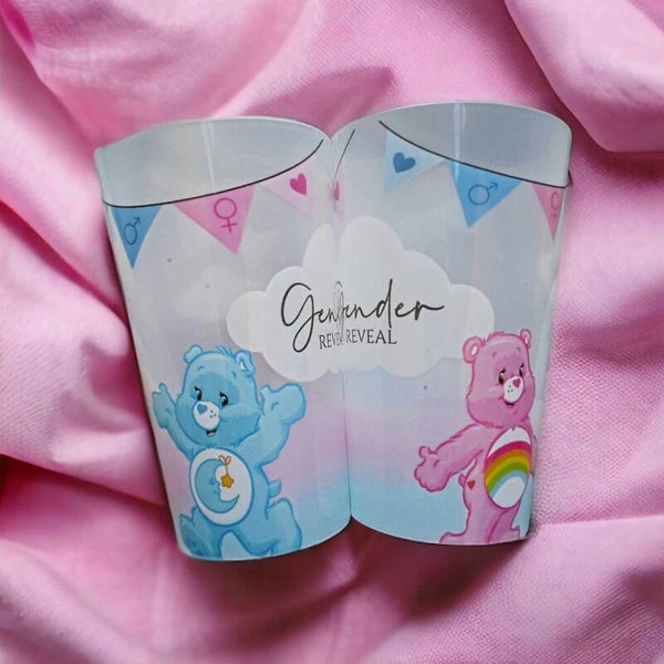 9 gobelets pour gender reveal bisounous