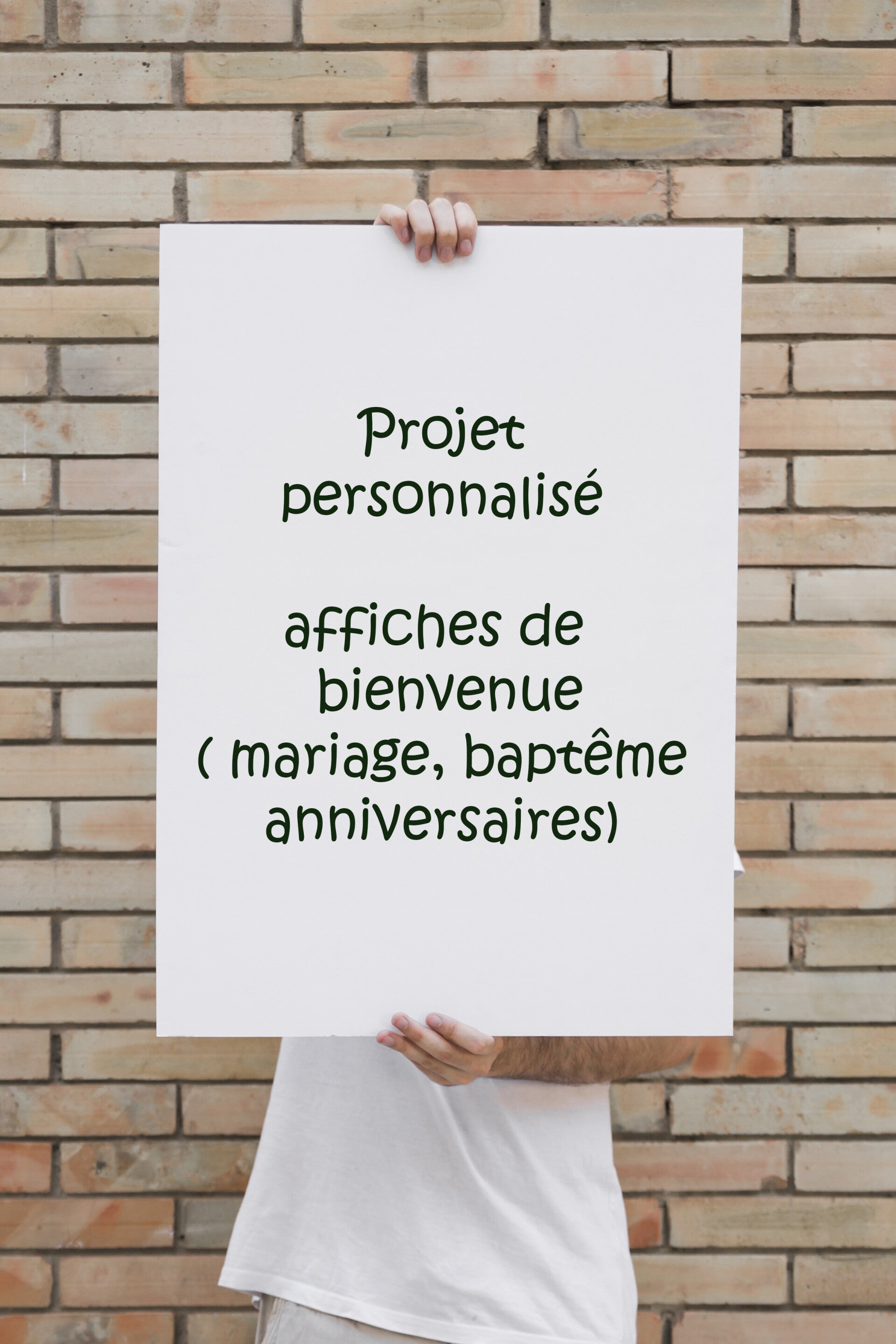 Affiche sur mesure " bienvenue"