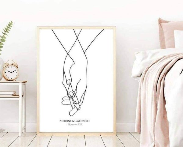 affiche mains couple