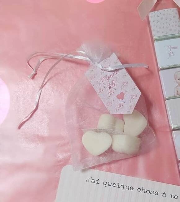 sache organza et 4 fondants parfumés
