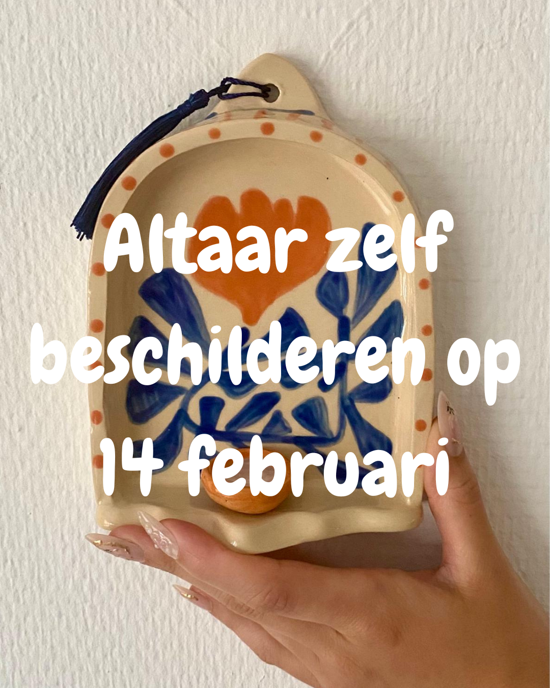 Altaar zelf beschilderen op 14-2 - extra bij te boeken optie voor workshop altaar maken