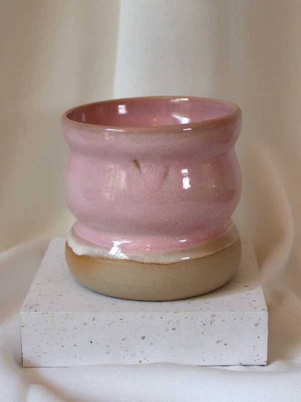 Bubble mok roze en wit zonder oor