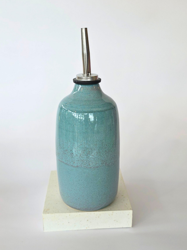 Oliefles - groenblauw