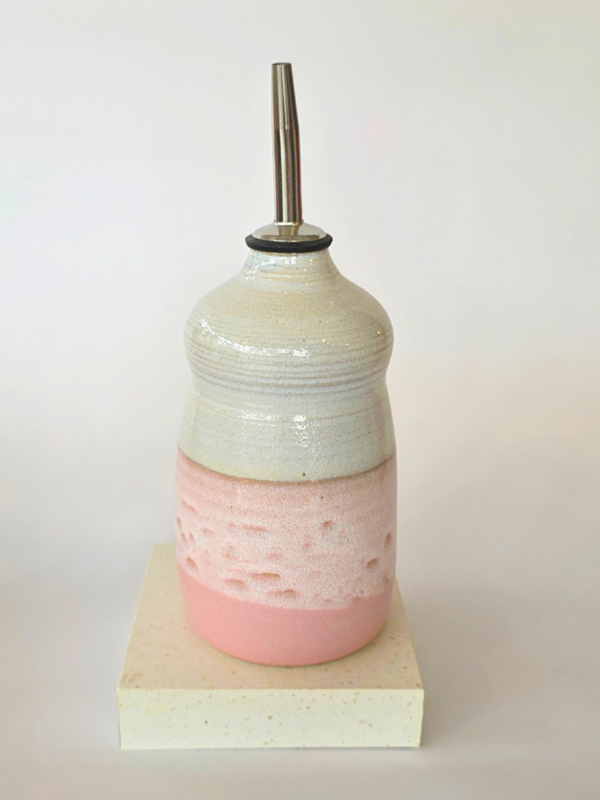 Oliefles - roze & wit