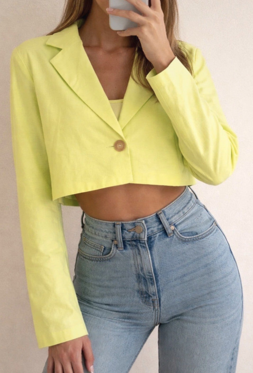 korte blazer lime