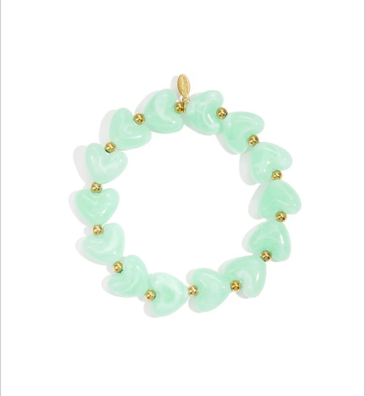 elastieken hartjes armband