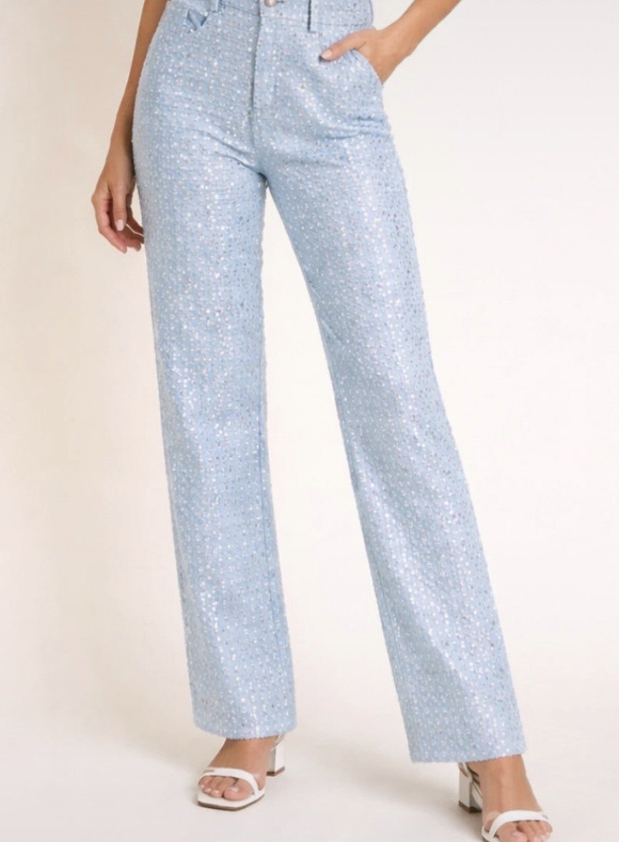 straight leg jeans glitter