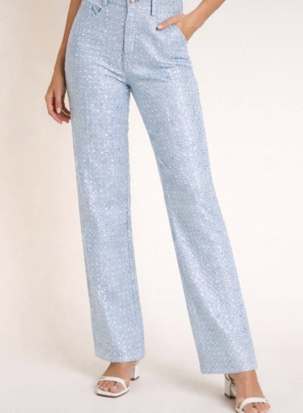straight leg jeans glitter