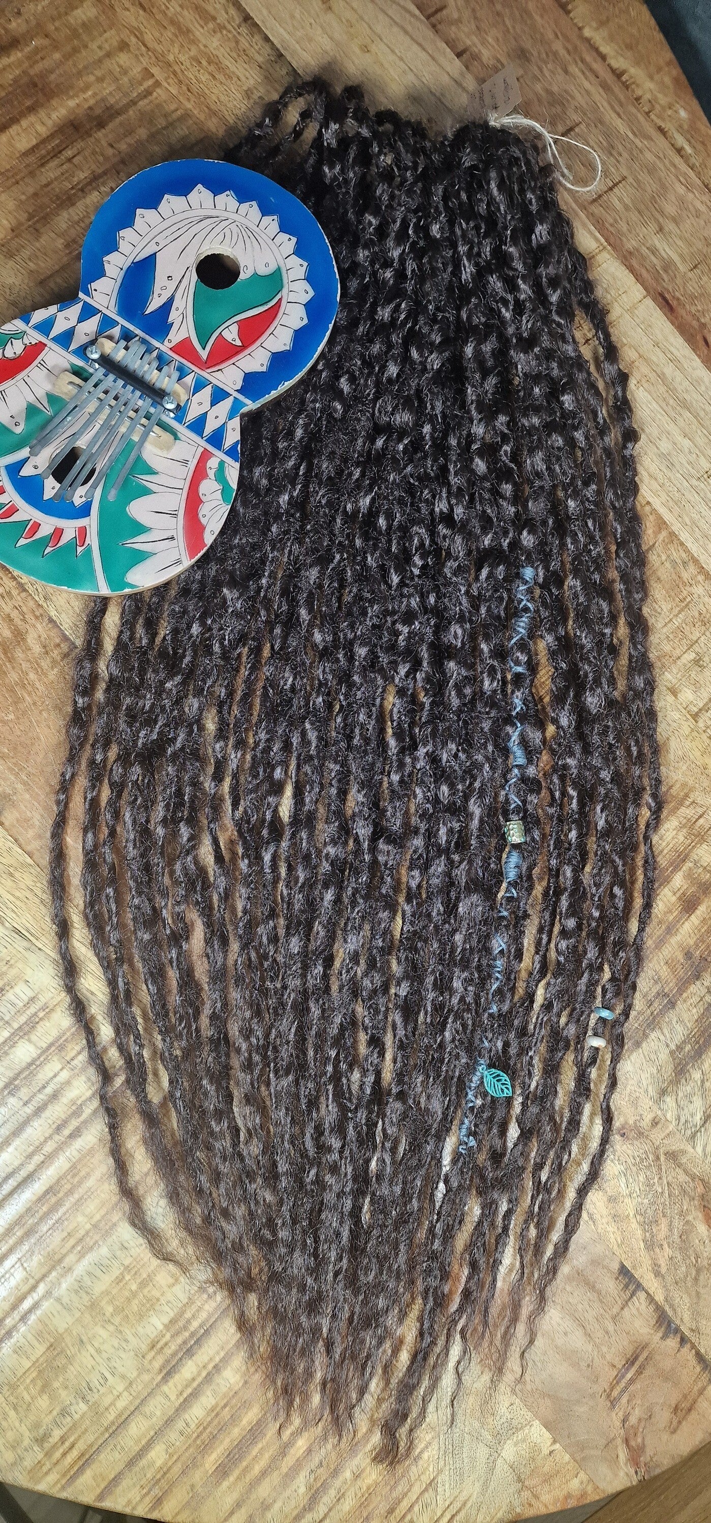 Dreadlocks donkerbruin extra lang.