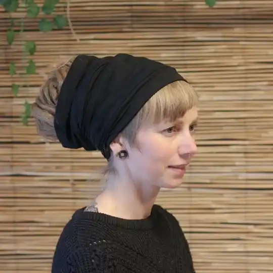 satijnen gevoerde hoofdband en slaapbuis