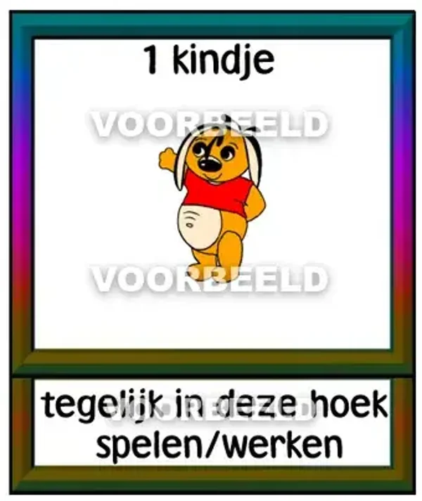 1 kindje tegelijk in deze hoek spelen werken