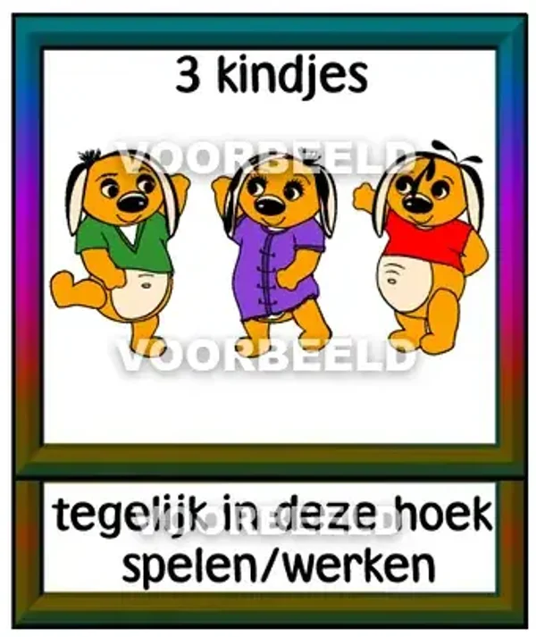 3 kindjes tegelijk in deze hoek spelen werken