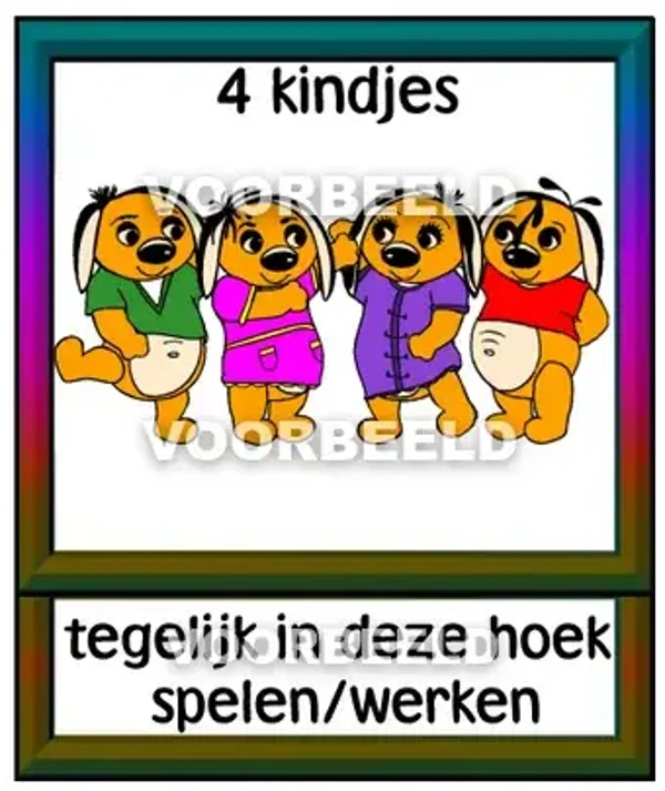 4 kindjes tegelijk in deze hoek spelen werken
