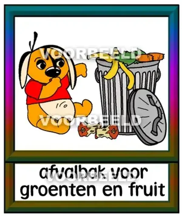 Afvalbak voor groente en fruit