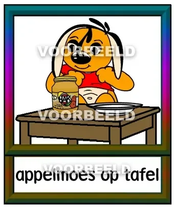 Appelmoes op tafel