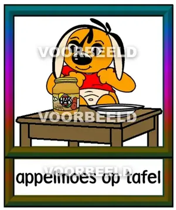 Appelmoes op tafel