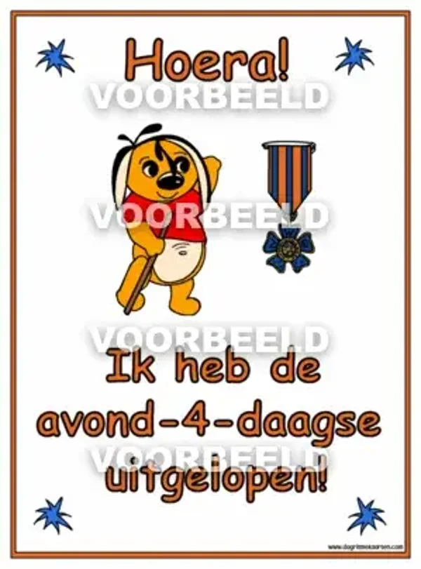 Avondvierdaagse DIPLOMA (A4)