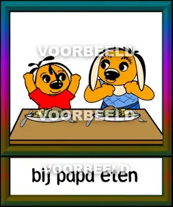 Bij papa eten