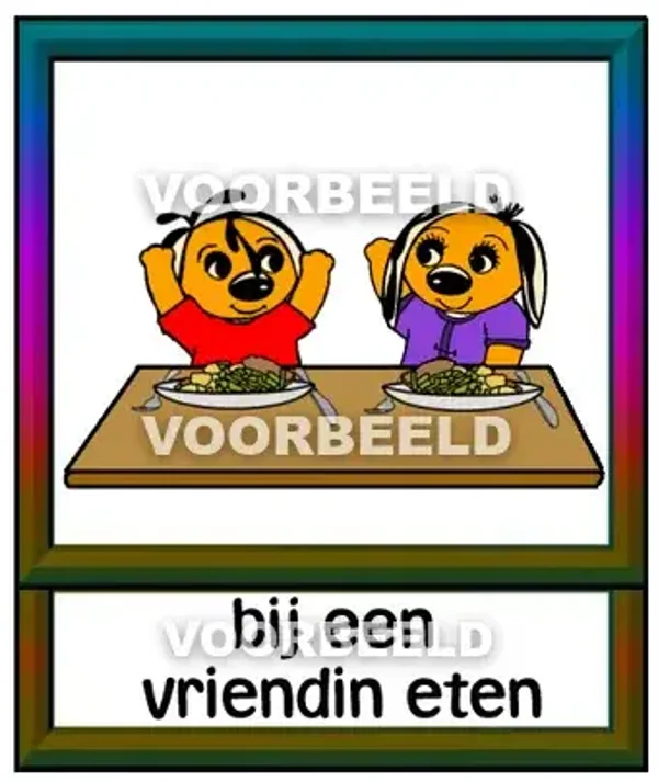Bij een vriendin eten