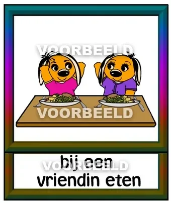 Bij een vriendin eten 2