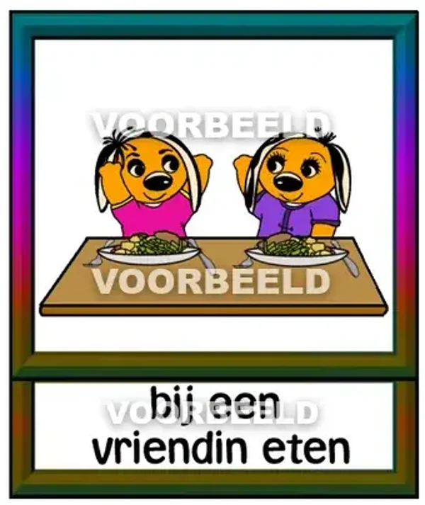 Bij een vriendin eten 2