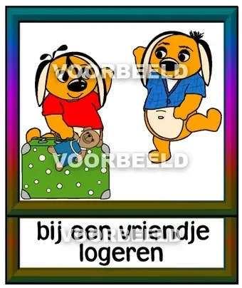 Bij een vriendje logeren
