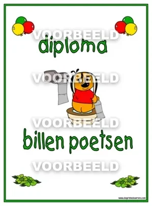 Billen poetsen DIPLOMA (A4)