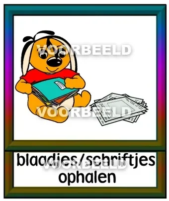 Blaadjes schriften ophalen