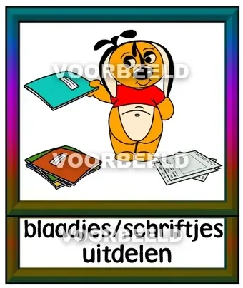 Blaadjes schriften uitdelen