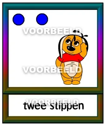 Blauw 2 stippen