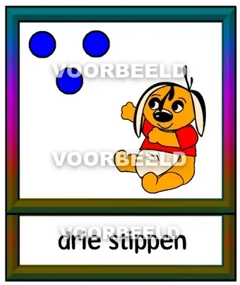 Blauw 3 stippen