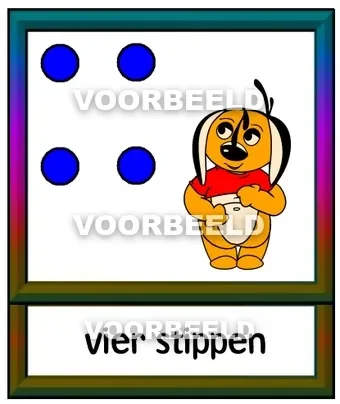 Blauw 4 stippen