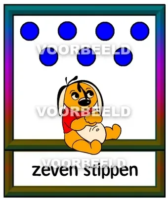 Blauw 7 stippen