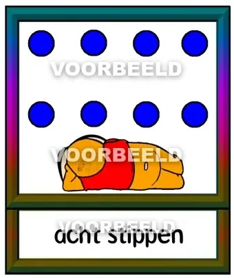 Blauw 8 stippen