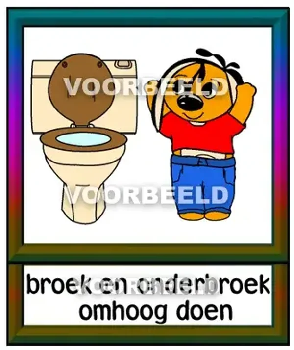 Broek en onderbroek omhoog doen