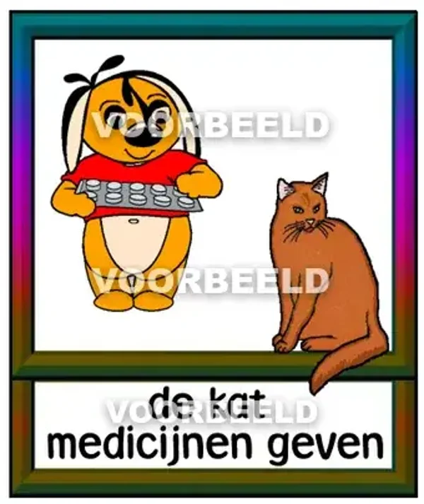 De kat medicijnen geven