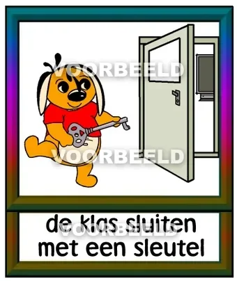 De klas sluiten met een sleutel