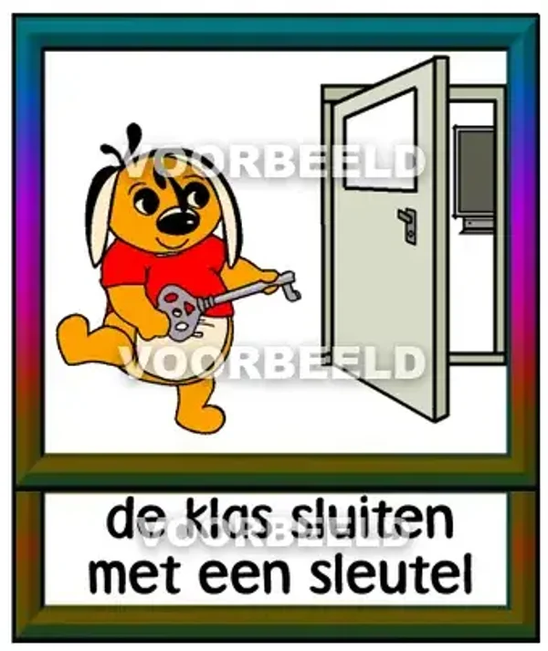 De klas sluiten met een sleutel